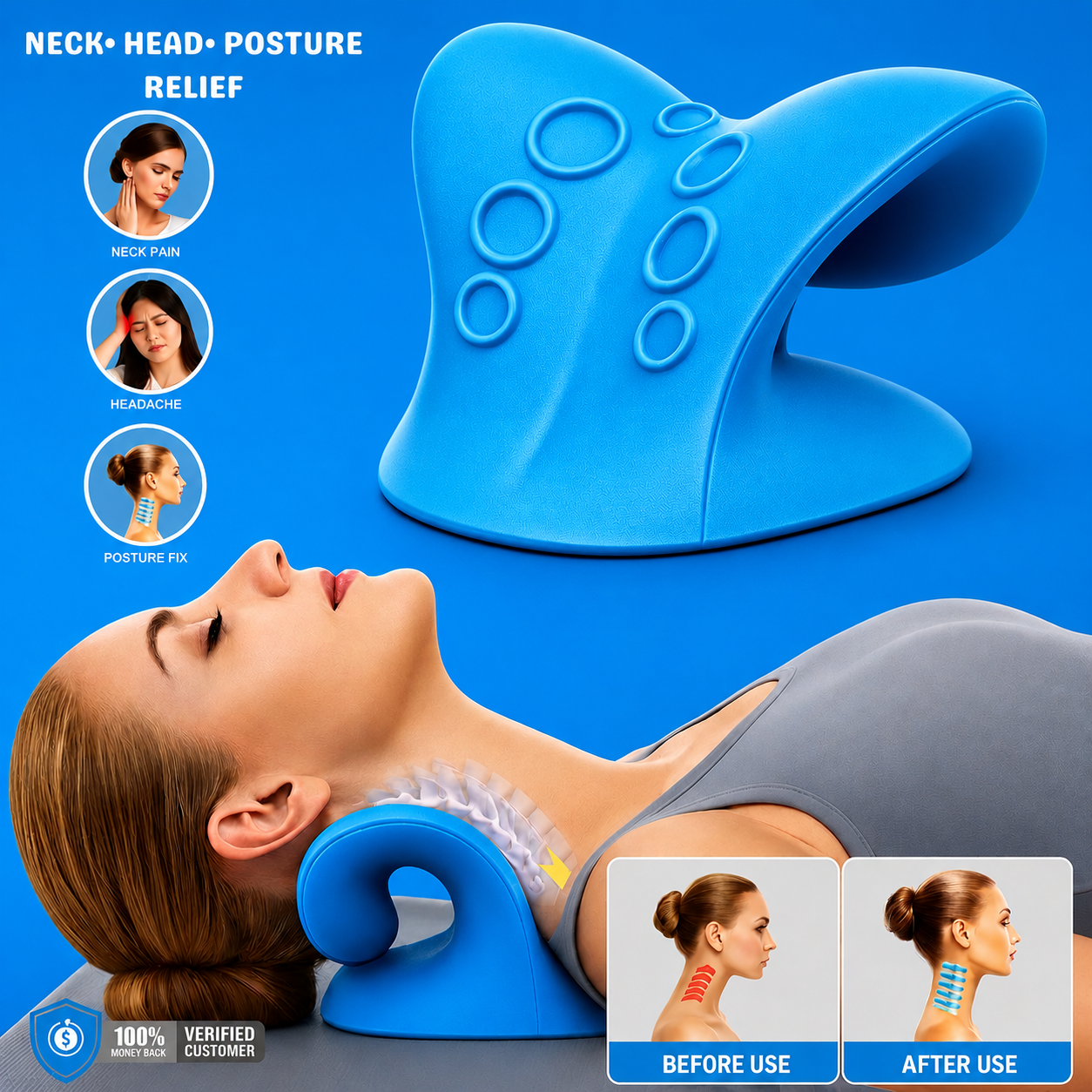 Cervical Neck Traction Pillow