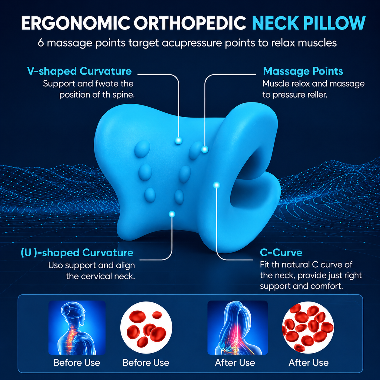Cervical Neck Traction Pillow
